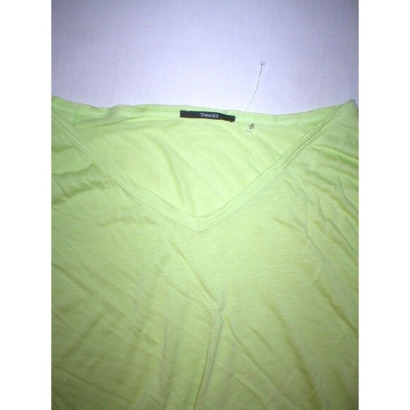 New Womens NWT $78 Tahari Clara Top Lime Sorbet Green Small S Short Sleeve Soft - Picture 2 of 7